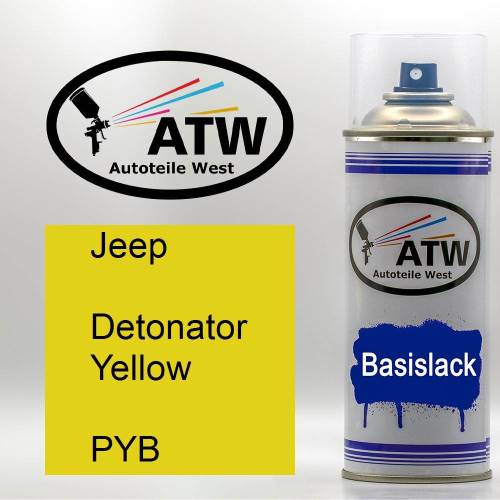 Jeep, Detonator Yellow, PYB: 400ml Sprühdose, von ATW Autoteile West.